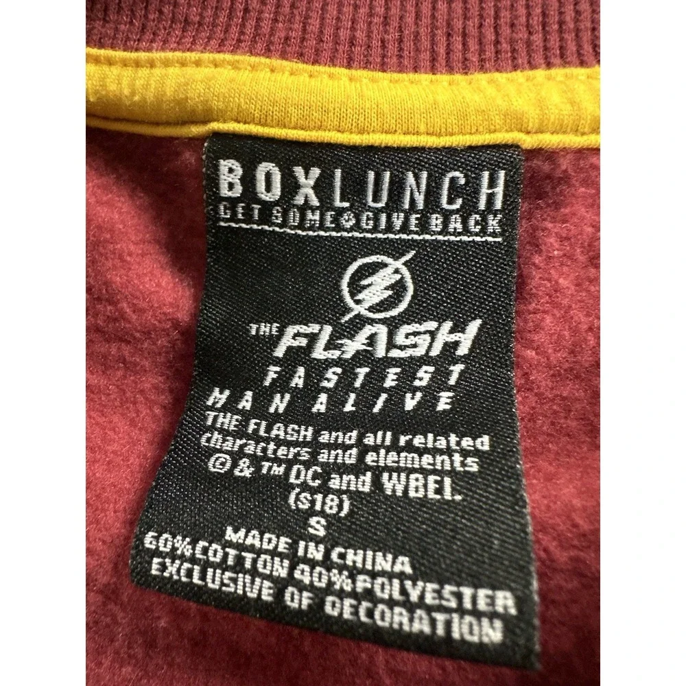 VTG Box Lunch "The Flash"  Embroidered‎ Sweatshirt Crewneck Size Small S (18) - Picture 7 of 16